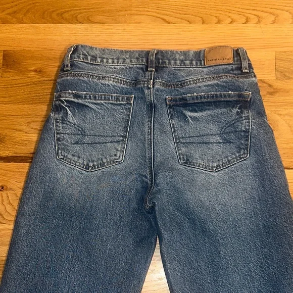 American Eagle Women’s Stovepipe Wide Leg Jeans sz 0 - Picture 10 of 15